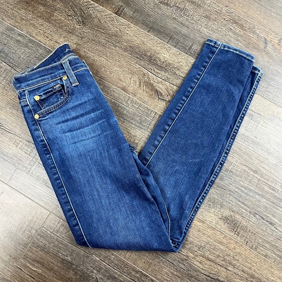 7 For All Mankind Skinny Blue Jeans Pants Denim ((size 23)) - Picture 4 of 8